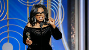 75th ANNUAL GOLDEN GLOBE AWARDS -- Pictured: Oprah Winfrey, Winner, Cecil B. Demille Award at the 75th Annual Golden Globe Awards held at the Beverly Hilton Hotel on January 7, 2018 -- (Photo by: Paul Drinkwater/NBC)